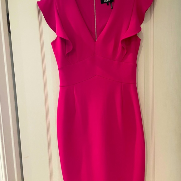 Dkny Magenta Pink Dress Size 4 Euc 